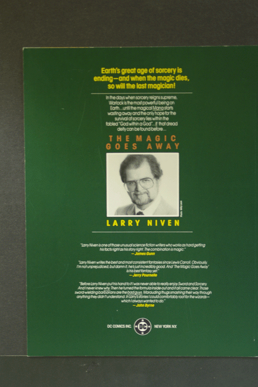 Larry Niven. The Magic Goes Away. 1986. DC Comics.