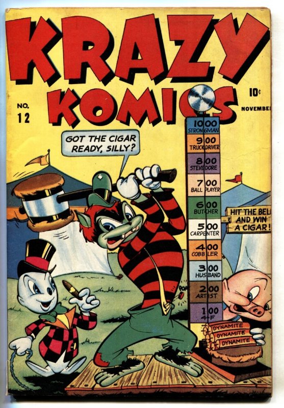 Krazy Komics #12 1943- Timely-WWII story-Rare Golden-Age comic book