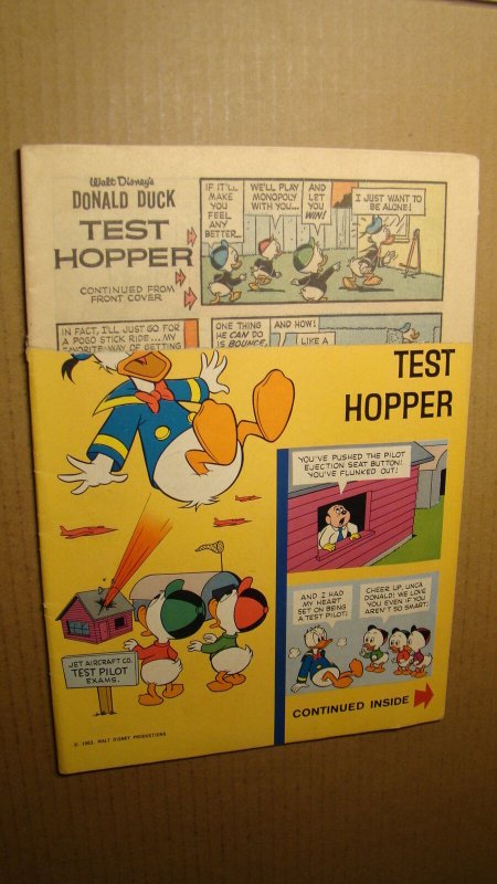 DONALD DUCK 90 TEST HOPPPER 1963 GOLD KEY SILVER AGE 