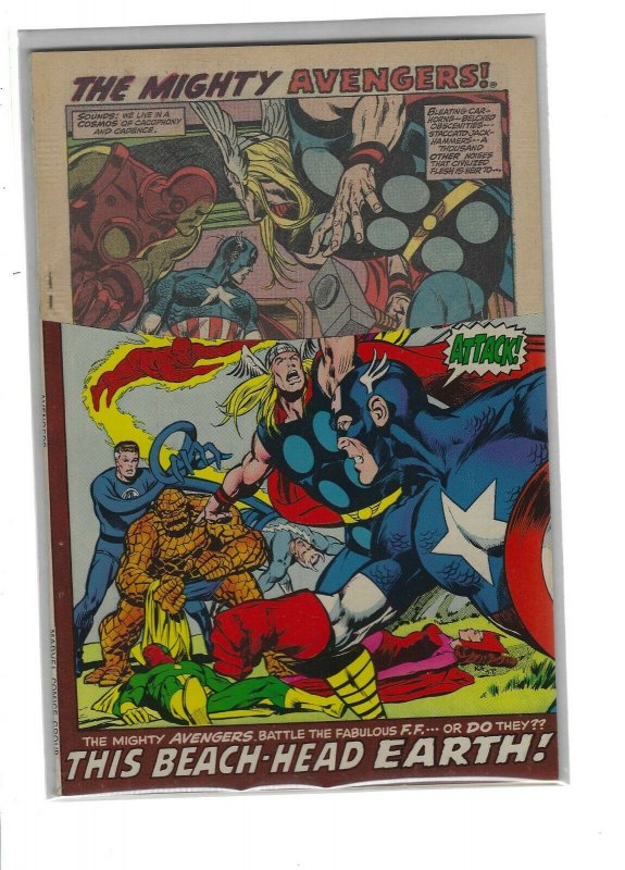 Avengers #93 Reader Copy Half Front Cover Missing