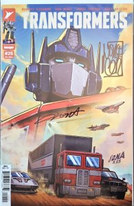 Transformers #25 1st Print Cover A Signed By Mora and Corona w/COAs