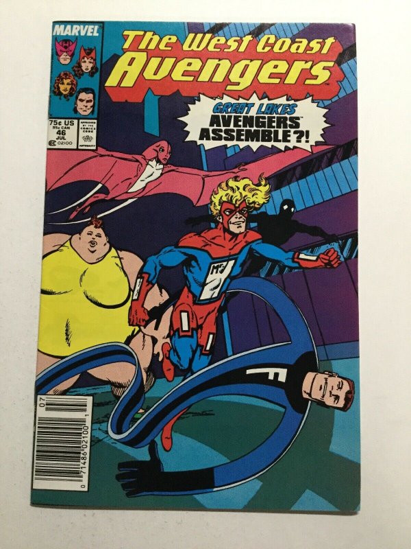 The West Coast Avengers 46 Nm Newsstand 1st First Great Lakes Avengers Marvel