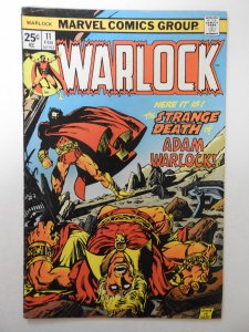 Warlock #11 (1976) VG-  cover detached bottom staple, 2 in tear interior ad page