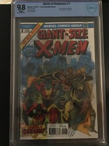 Spirits of Vengeance #1 9.8 CBCS Giant Size X-Men #1 cover swipe 3-D Lenticular