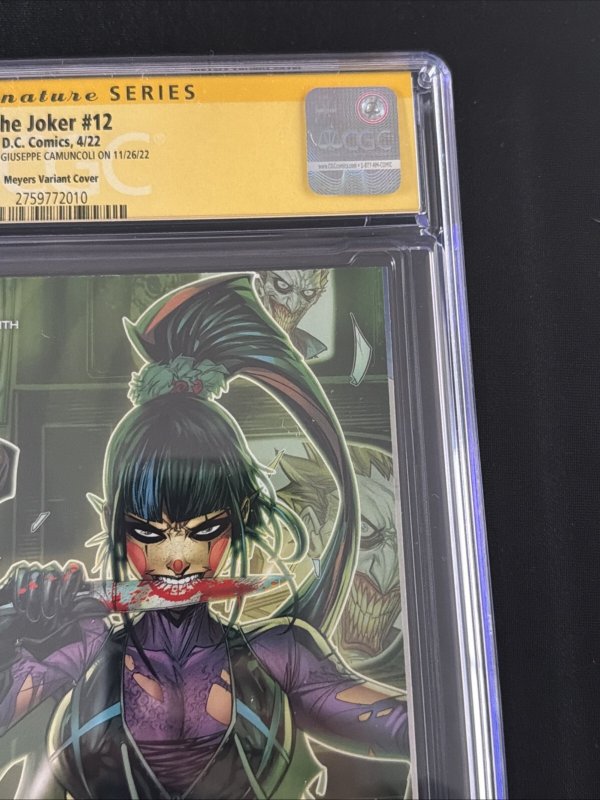 THE JOKER #12 CGC 9.8 Gold Signed Guiseppe Camuncoli