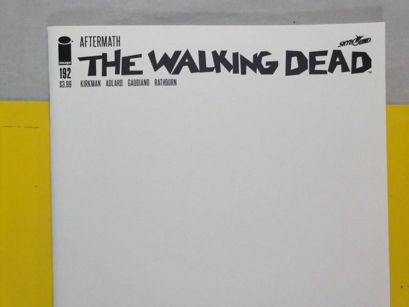 Walking Dead #192 Blank Sketch Variant 2019 Death Of Rick Grimes Image Comics