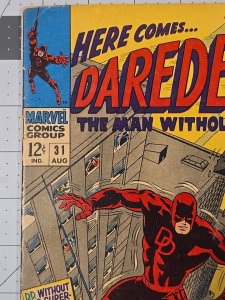 Daredevil #31— Marvel Comics—August 1967— Silver Age— Stan Lee—Blind Man's Bluff