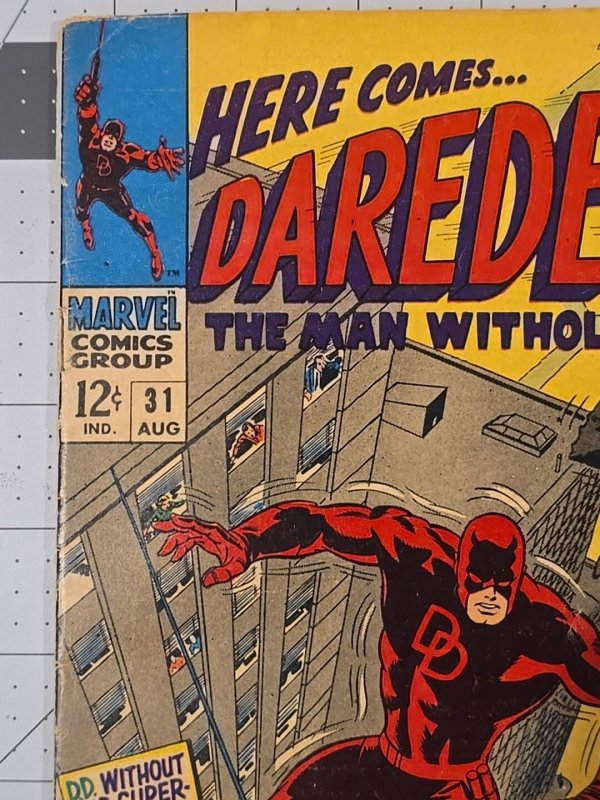 Daredevil #31— Marvel Comics—August 1967— Silver Age— Stan Lee—Blind Man's Bluff