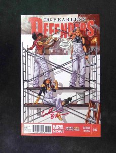 Fearless Defenders #7  MARVEL Comics 2013 NM-  Signed By Cullen Burn