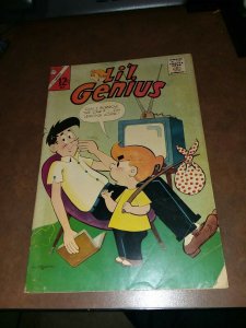 Lil Genius #44 charlton comics 1963 jim dagostino cover art kids humor cartoon