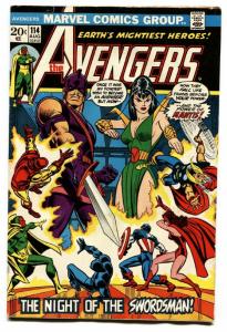 AVENGERS #114 comic book -the mantis-Thor-captain america-1973