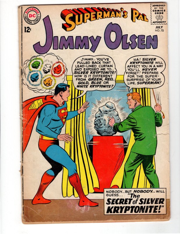 Superman's Pal Jimmy Olsen #70 - Silver Age DC Comics - 1963 - Fair Condition