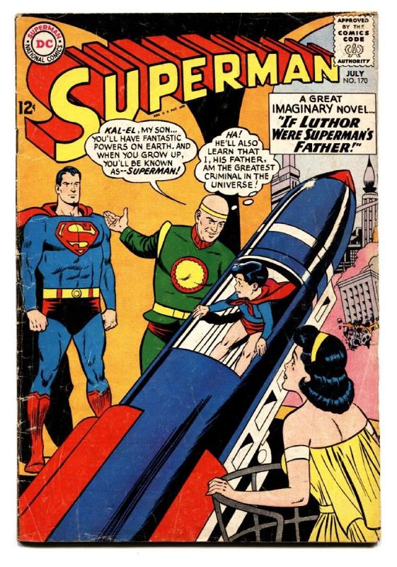 Superman #170 1964-DC comics  Lex Luthor- JFK Kennedy story vg