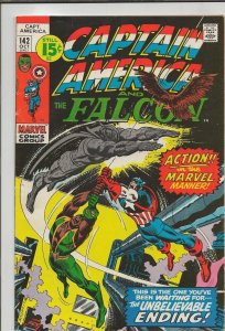 Captain America #141 ORIGINAL Vintage 1971 Marvel Comics Falcon