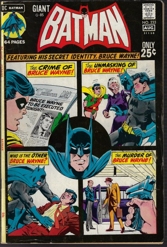 Batman #233 (DC, 1971) VG+