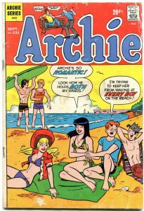 Archie #221 1972-Betty-Veronica-Jughead-swimsuit cover G 