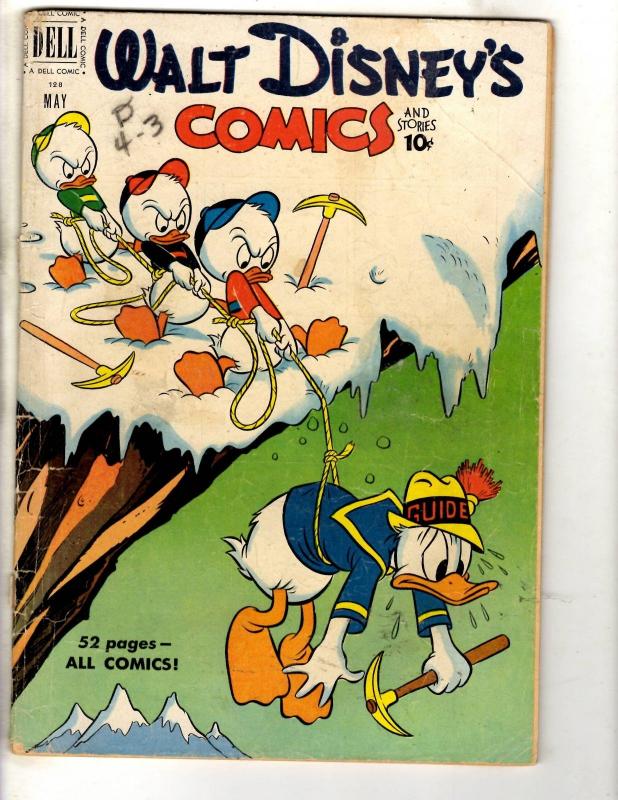 Walt Disneys Comics And Stories 128 Vg Dell Comic Book 1951 Donald Duck Jl3 Comic Books 