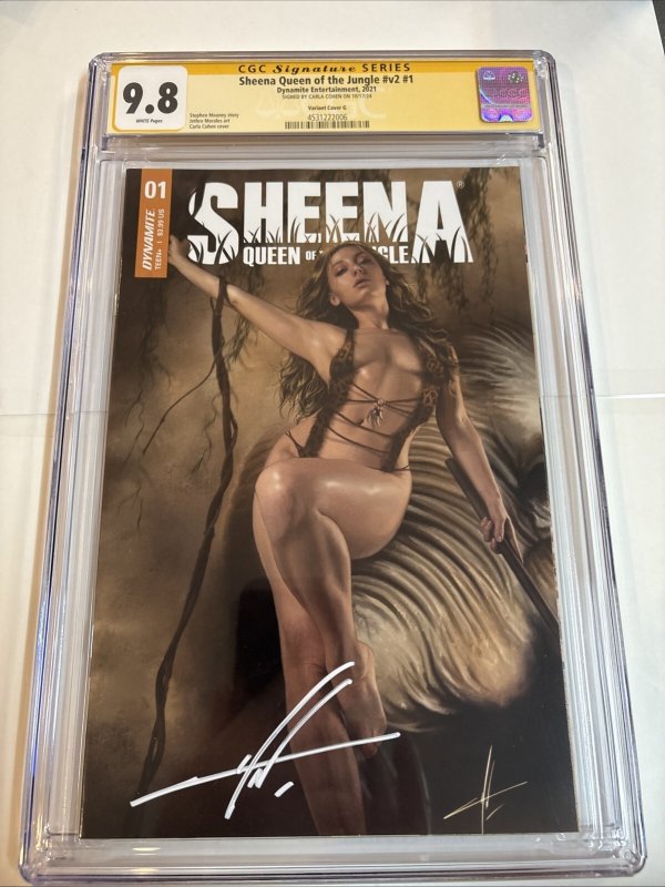Sheena Queen of the Jungle (2021) # V2 # 1 (CGC 9.8) Signed Carla Cohen Dynamite