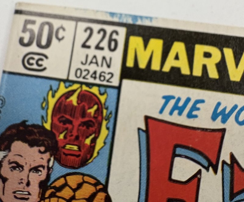Fantastic Four #226 (1980) Key Issue Newsstand Edition Good Condition