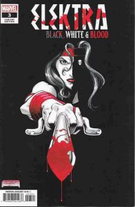 ELEKTRA BLACK WHITE BLOOD (2021 MARVEL) #3 VARIANT BAGLEY VAR