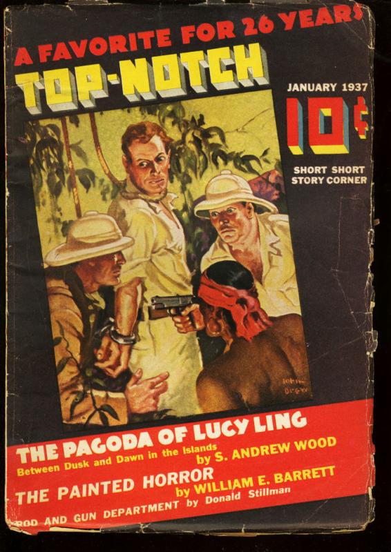 TOP-NOTCH PULP 1937 JAN JUNGLE-ADVENTURE STREET & SMITH VG