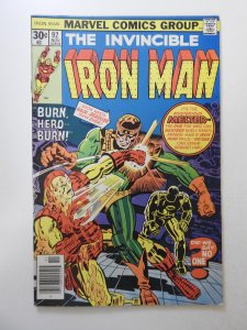 Iron Man #92 VG/FN Condition! Ink back cover