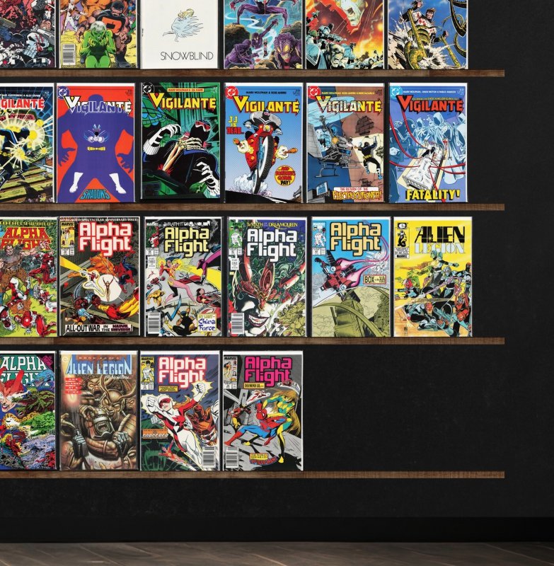 Huge Lot 150+ Comics with Alpha Flight, Alien Legion, Vigilante & More!