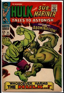 Tales to Astonish #91 (1967) Hulk