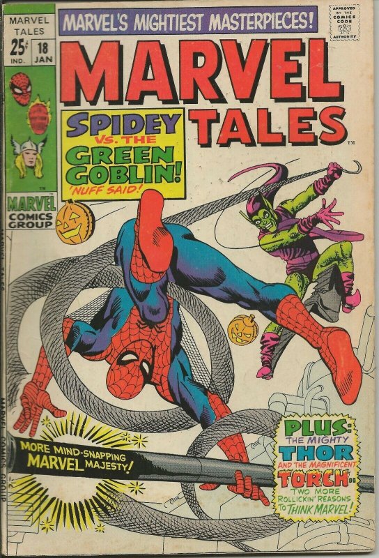 Marvel Tales #18 ORIGINAL Vintage 1969 Reprints ASM 23 Green Goblin