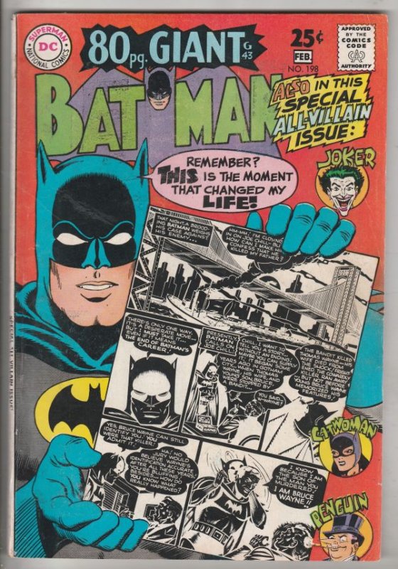 Batman #198 (Feb-68) FN/VF+ High-Grade Batman