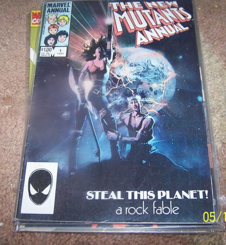 The New Mutants Annual #1 (1984, Marvel) CANNONBALL LEILA ROCK FABLE