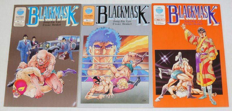 BlackMask #1-3 VF complete series - eastern comics  pro wrestling manga set 2