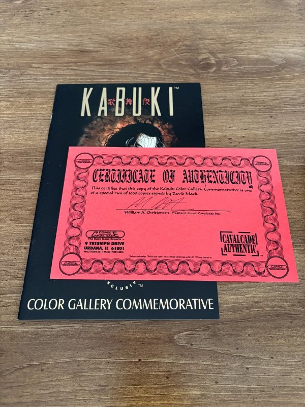 Kabuki Color Gallery Commemorative # 1 NM Signed David Mack W/COA 4 J456