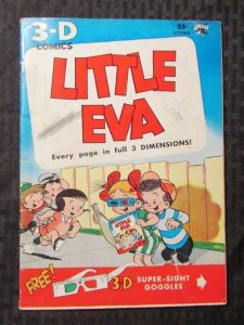 1953 3-D Comics LITTLE EVA v.1 #1 GD- St John Publishing NO Glasses Clipped