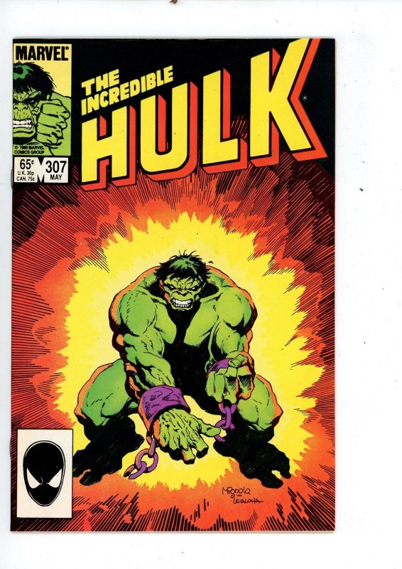 The Incredible Hulk #307 (1985) Hulk Marvel Comics