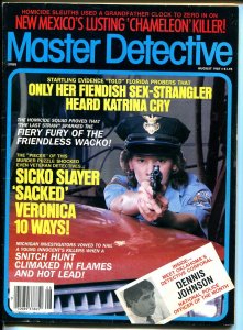 Master Detective 8/1987- spicy police officer-violent pulp thrills-sicko- VG