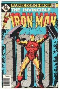Iron Man #100 (1977) CLASSIC COVER BY JIM STARLIN!