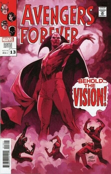 Avengers Forever Volume 2 #13 Behold the Vision Classic Homage Variant Cover