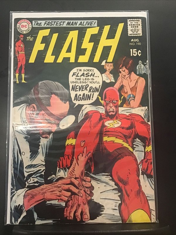 Flash 190 GD-VG -- 1st 15-Cent Issue, Joe Kubert Art DC Silver Age 1969
