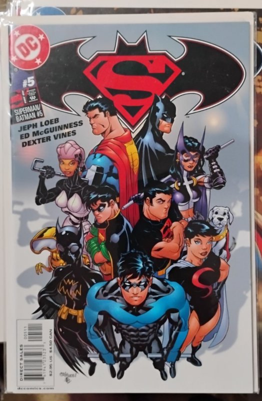SUPERMAN / BATMAN #5 2004 DC COMICS  LOEB MCGUINESS BATGIRL NIGHTWING