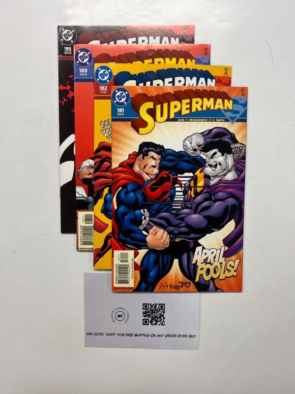 4 Superman DC Comic Books # 181 182 183 195 Wonder Woman Robin Flash 18 JS45