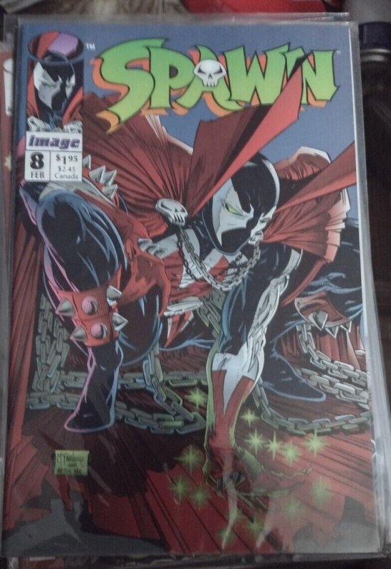 SPAWN  # 8 IMAGE 1993    TODD MCFARLANE  B+W  FRANK MILLER SPAWN POSTER