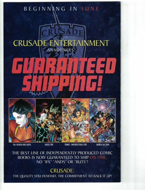 Angel Fire #1 VF/NM variant signed by William (Bill) Tucci w/COA - Crusade 1997 