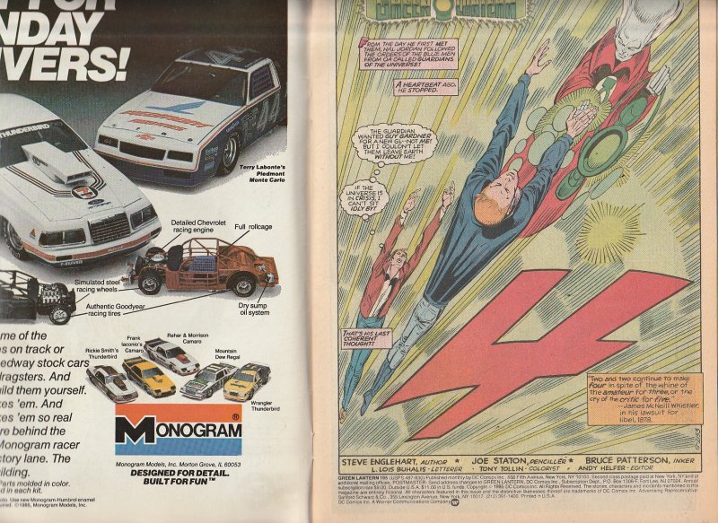 Green Lantern #195 (1985)  Crisis on Infinite Earths ! Guy Garder Becomes GL !