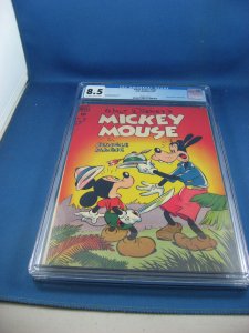 FOUR COLOR 181 MICKEY MOUSE CGC  8.5  JUNGLE MAGIC DELL 1948