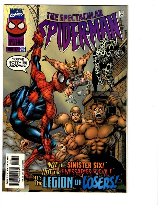 5 The Spectacular Spider-Man Marvel Comics # 241 244 245 246 247 Kraven BH38