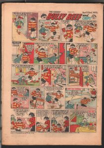 Dandy #1587 1972-D C Thompson-underground comix style-newspaper format-VG