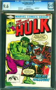 Incredible Hulk #271 CGC Graded 9.6 Rocket Raccoon 1st Appearance