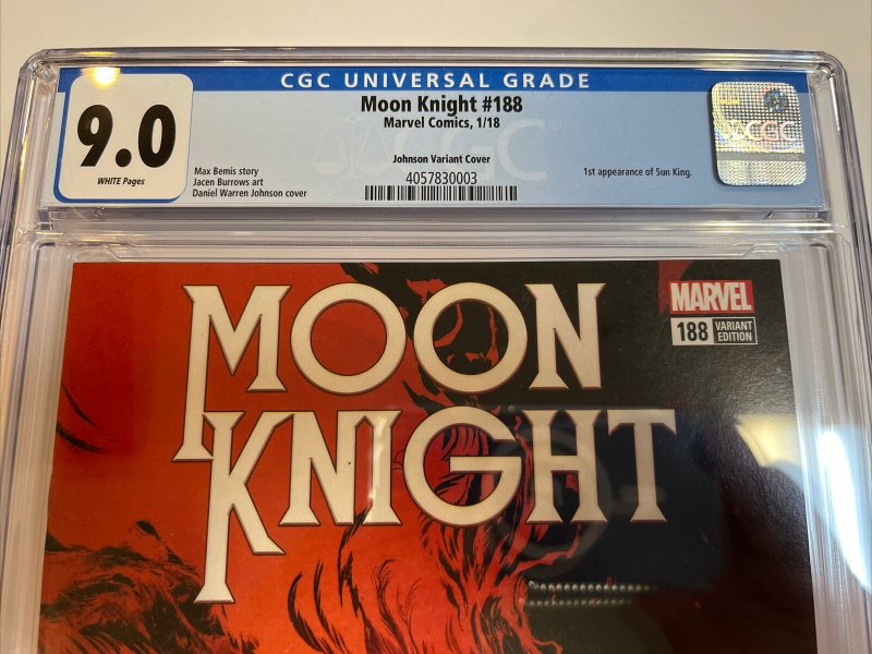 Moon Knight (2017) # 188 (CGC 9.0 WP) 1:25 Daniel Johnson Variant