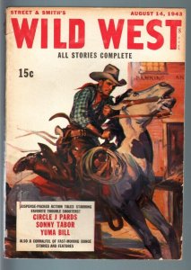 WILD WEST WEEKLY 8/14/1943-WESTERN PULP-SONNY TABOR FN